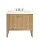 James Martin Vanities Hudson 36in Single Vanity, Light Natural Oak w/ 3 CM White Zeus Top 435-V36-LNO-3WZ - alternate 5
